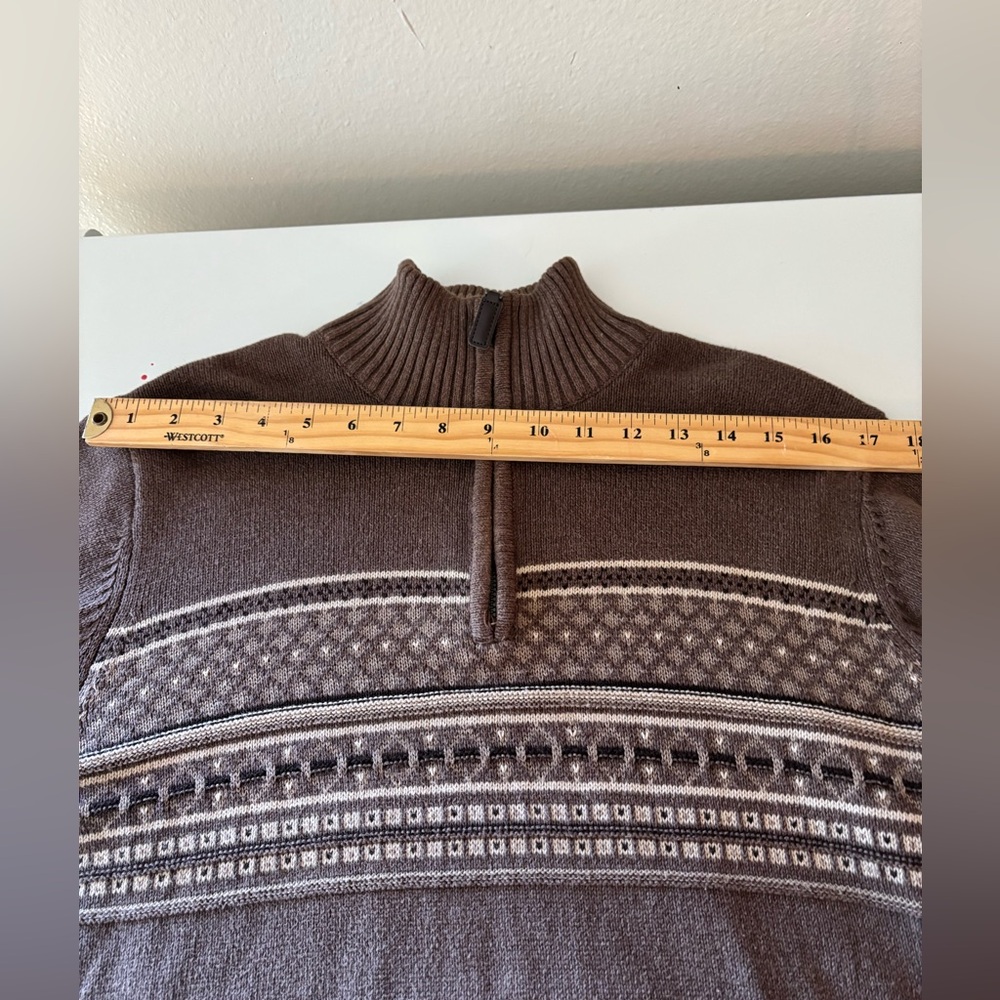 Oscar de la Renta Sweater partial zip size large - Picture 5 of 7